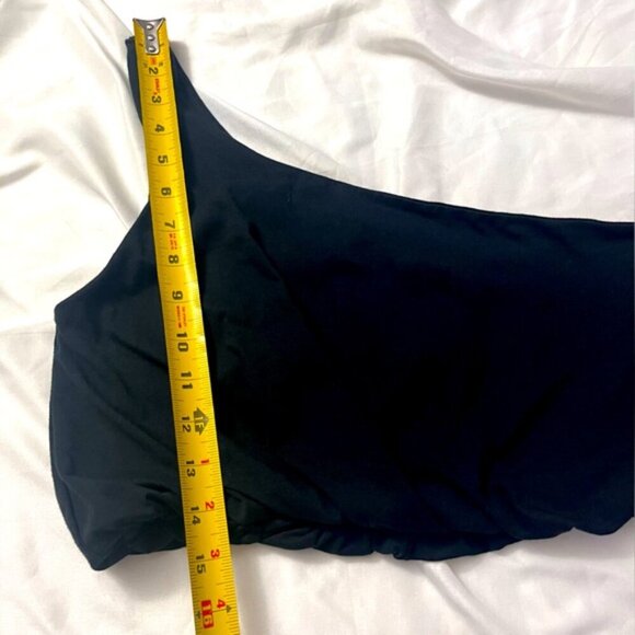 NWT Pull&Bear One Shoulder Crop Top | Black Asymmetrical Going Out Top | Large - Picture 5 of 9